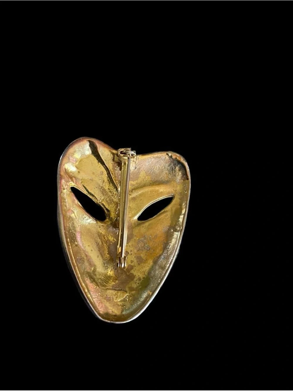 Handcrafted Ceramic Gold Face Wall Art Mask
